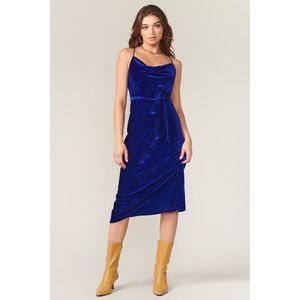 ADELYN RAE ZANA VELVET COWL NECK SLIP DRESS Size S